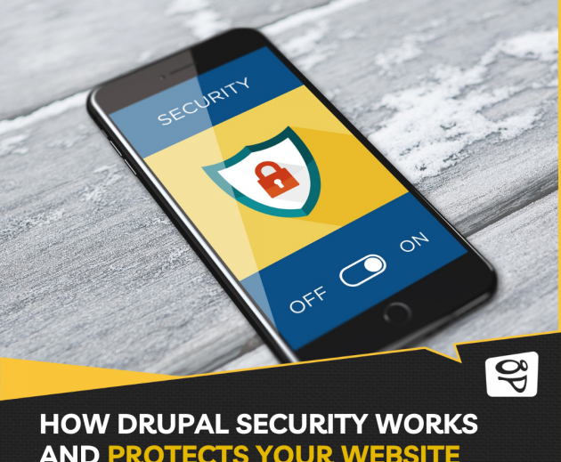 image of a phone displaying drupal security